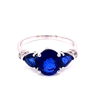 Sapphire Diamond 14k Gold Ring