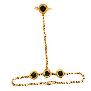 14k Jade Ring Bracelet 