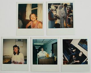 Group, 5 Andy Warhol Polaroids w/ Estate Stamp