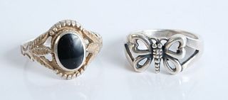 Two Sterling Silver Rings