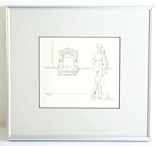 L.E. Etching 'Hampstead Station", Signed 1/24