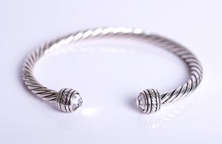 Sterling Silver Cable Classic Cuff Bracelet
