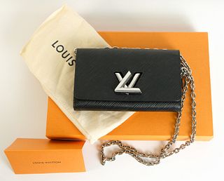 Louis Vuitton Epi Twist Chain Wallet Black
