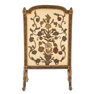 Louis XV Painted Wood Fire Screen