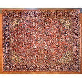 Semi-Antique Mahal Carpet, Persia 10.3 x 13.5