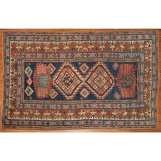 Antique Kazak Rug, Persia, 4.10 x 7.6