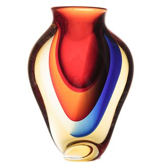 Italian Art Glass Vase by Walter Furlan