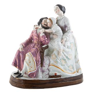 Continental Porcelain Family Group Standish