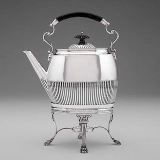 Victorian Sterling Kettle on Stand 