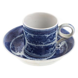Chinese Export Armorial Cup & Saucer