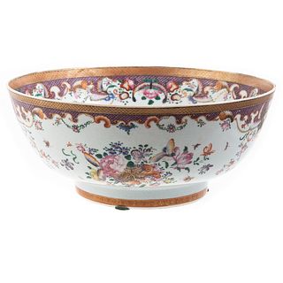 Chinese Export Famille Rose Punch Bowl