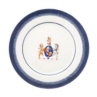 Chinese Armorial Porcelain Plate