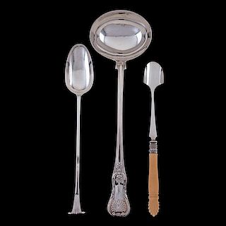 Georgian Sterling Ladle and Serving Pieces 