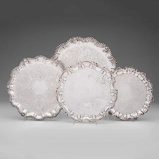 Silverplated Scalloped Trays 