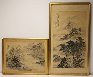 2 Paintings Signed Shen Yan ( Anonymous )