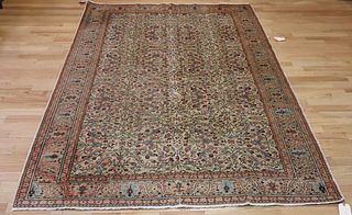 Antique And Finely Hand Woven Roomsize Carpet