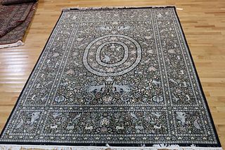 Vintage And Finely Hand Woven Roomsize carpet.