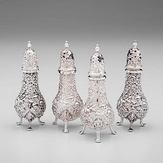 Kirk & Son Sterling Repouseé Salt and Pepper Shakers 