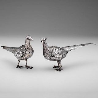 Marshall Field & Co. Sterling Pheasant Table Garnitures 