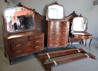 Attributed To R. J. Horner Inlaid Mahogany Bedroom