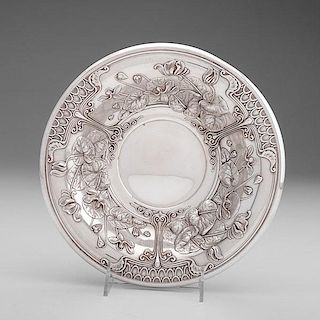 Whiting Mfg. Co. Art Nouveau Silver Soup Bowl  