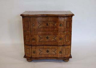 18th C Parquetry & Marquetry Inlaid Continental