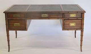 Midcentury Leathertop, Bamboo Form And