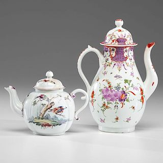 Chelsea Red Anchor Period Porcelain Teapot, Plus 