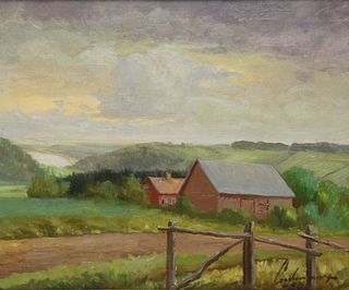 A.K.E. Corshammar signed Oil On Canvas Landscape.