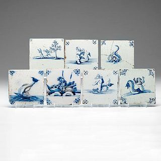 Delftware Blue and White Tiles 