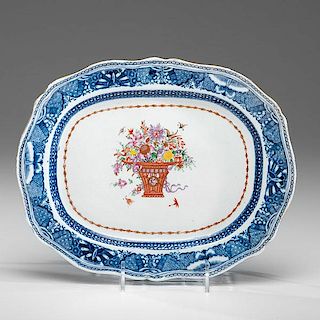 Nanking Platter with Floral Decoration 