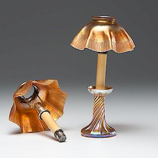 Tiffany Favrile Candle Lamp, Plus