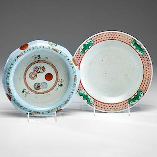 Chinese Yongzheng Dish and Bat Plate 