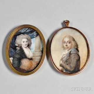 Pair of Early Portrait Miniatures
