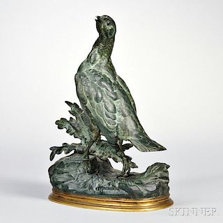After Jules Moigniez (French, 1835-1894)       Bronze Model of a Bird