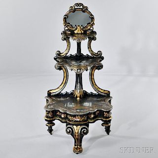 Victorian Mother-of-pearl Three-tier Shelf Stand