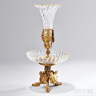 Dore Bronze and Glass Epergne