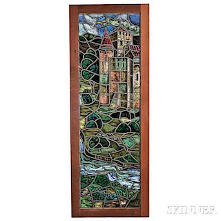 Six Stained Glass Panels Attributed to Doig-Bernadini Studios