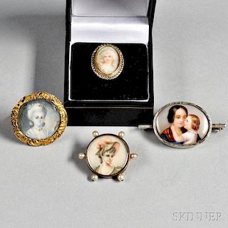 Four Portrait Miniatures
