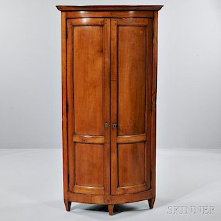 French Provincial Cherry Corner Cupboard