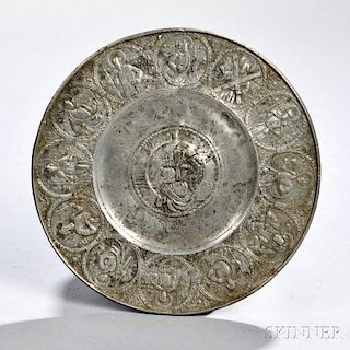 Molded Pewter Plate
