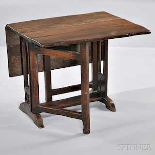 Charles I-style Oak Drop-leaf Table