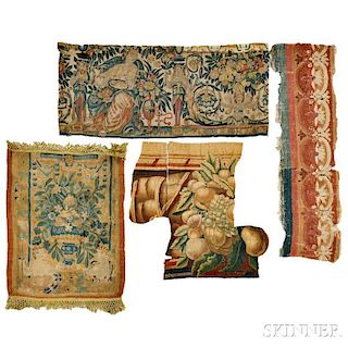Four Tapestry Border Fragments