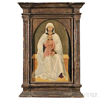 Central European, 19th Century      Madonna and Child in a Tabernacle Frame