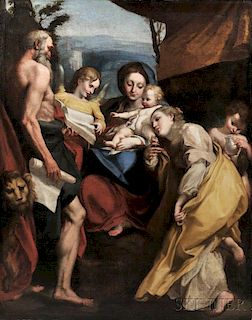 After Correggio (Italian, c. 1489-1534)      Madonna with St. Jerome