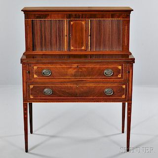 Neoclassical-style Tambour Desk