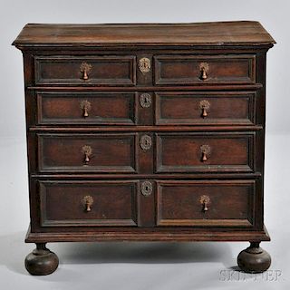 William and Mary Oak Chest of Drawers