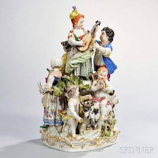 Meissen Figural Group with Musicians