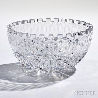 Meriden-type Brilliant-cut Colorless Glass Bowl