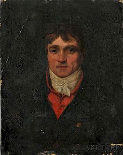 British School, 19th Century      Portrait of a Gentleman, Possibly Robert Emmett